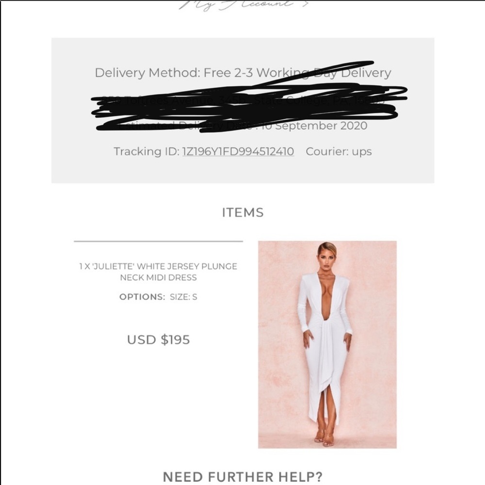 House of CB white dress
